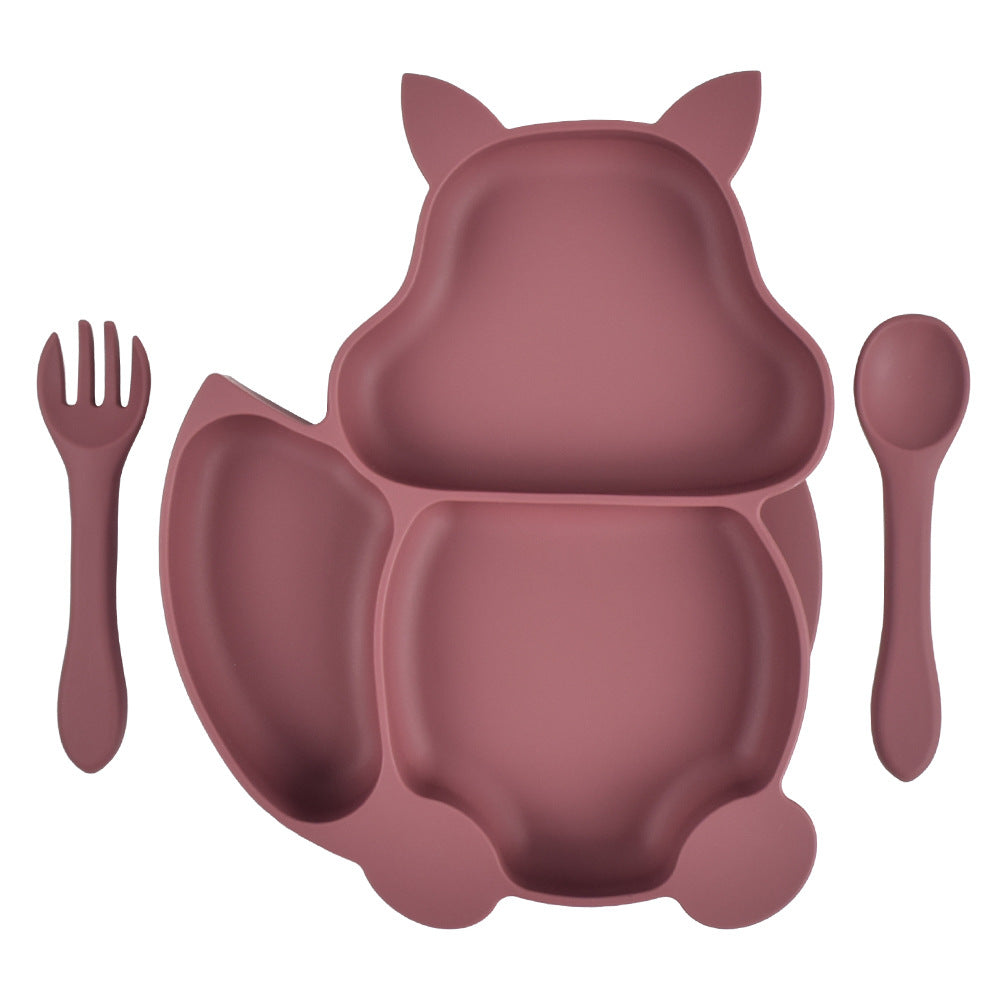 Baby Soft Silicone  Sets Non-slip Tableware