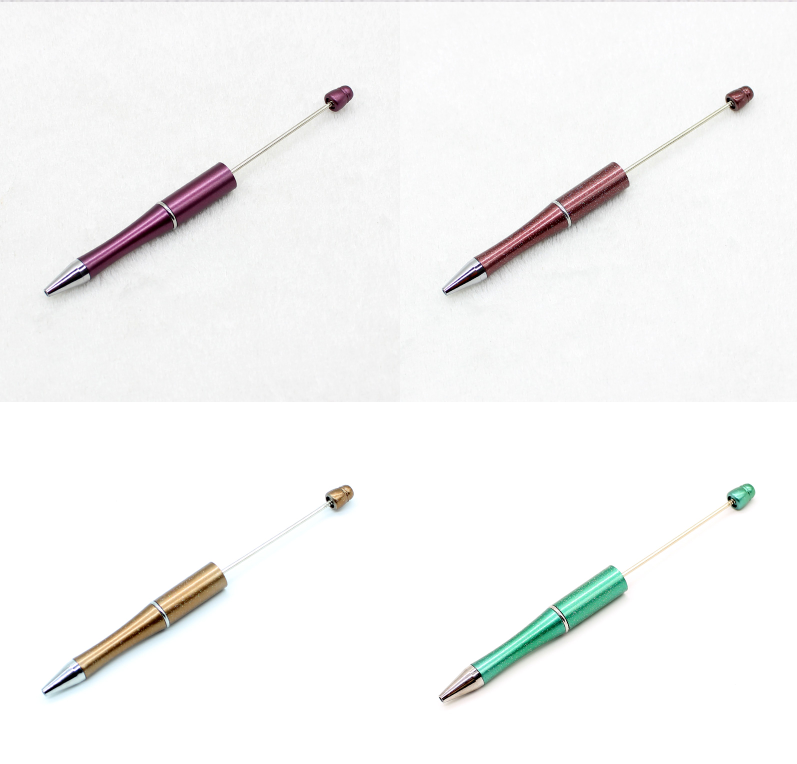 25pcs Beaded Ballpoint Pen DIY Plastic Beadable Pen Personalized Gift School Office Writing Supplies Stationery Wedding Gift